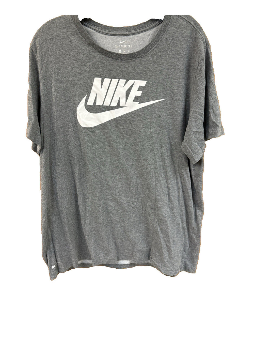 Nike Shirt Mens XL Gray Dri-FIT The Nike Tee Swoosh Logo Short Sleeve Athletic